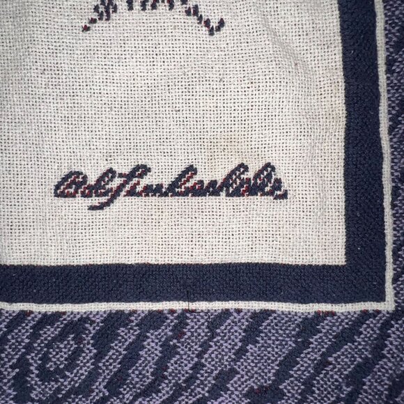 Bob Timberlake Home Throw Blanket Cotton Tapestry Winter RED WHT BLU Made in USA - Picture 12 of 12